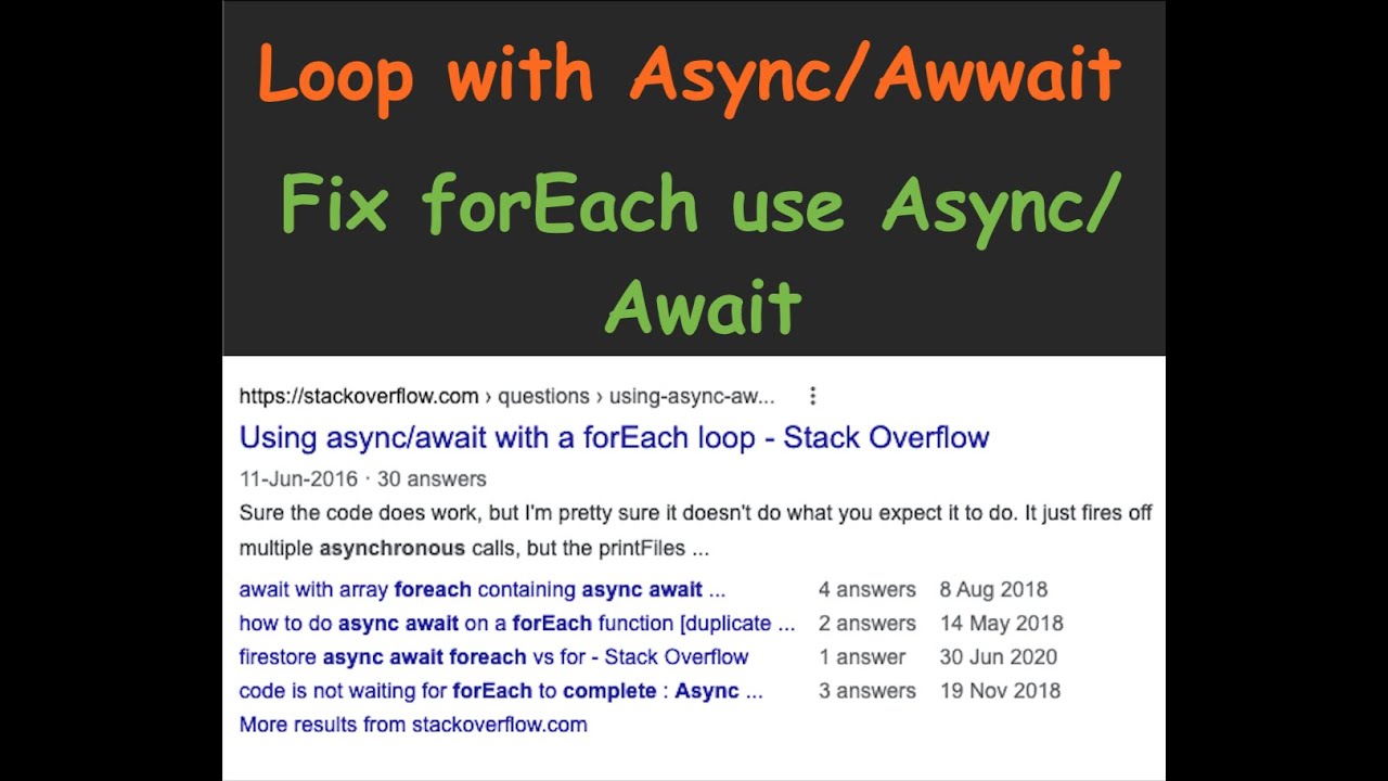 Ai Nói Foreach Là Xấu Khi Làm Việc Với Loops With Async / Await | Nodejs Tutorial | Cách Tôi Fix