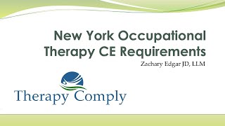 New York Occupational Therapy Continuing Education Requirements