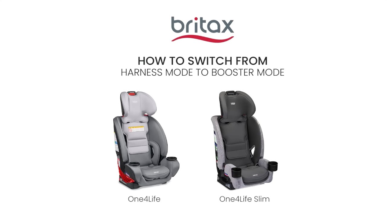How to Switch Britax One4Life/Slim All-in-One Seats From Harness Mode to  Booster Mode
