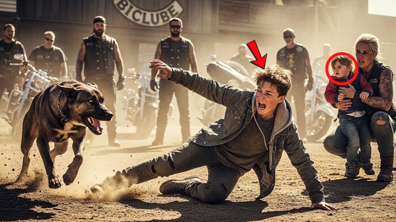 Homeless Boy Runs Into a Dangerous Dog for Hells Angels Family — 500 Bikers Bowed