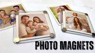 Acrylic photo magnets diy | Photo fridge magnets diy