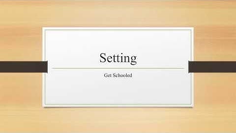 GCSE English Language - Setting