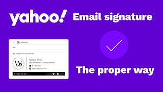 كيفية إضافة توقيع في Yahoo Mail