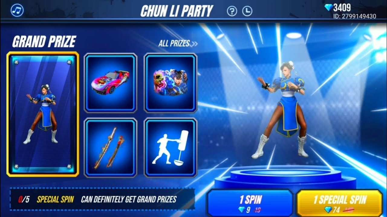 Free Fire New Event Today | Chun Li Party | Street Fighter Female Bundle | Free Fire New Event