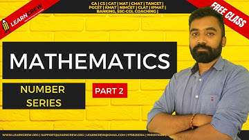PGCET | MAT | BANKING - NUMBER SERIES - Mathematics (Part - 2) | Learncrew | Lakshmanan