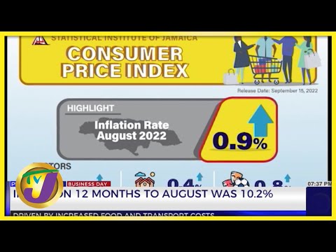 Inflation 12 Months to August was 10.2% | TVJ Business Day - Sept 15 2022