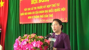 Chủ tịch Quốc hội Nguyễn Thị Kim Ngân tiếp xúc cử tri xã Tân Thới, huyện Phong Điền, Cần Thơ