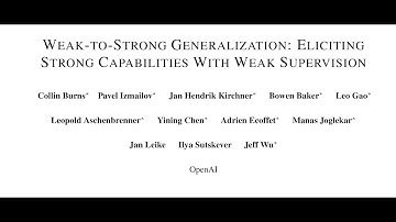Weak-to-Strong Generalization: Eliciting Strong Capabilities With Weak Supervision