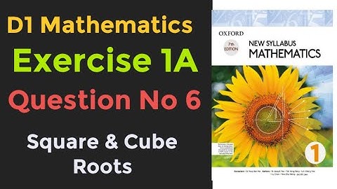 Exercise 1a Question no 6 D1 Math Oxford New Syllabus | Book 1 Maths