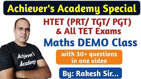 Maths Demo Class || Prt.. Tgt.. pgt  maths  ....by Rakesh sir.. achievers Academy