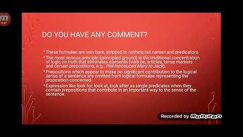 Semantics a coursebook: Unit 13; A Notation for Simple Proposition