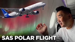 SAS Scandinavian Airlines A350 Polar Flight - Northern Light Onboard!