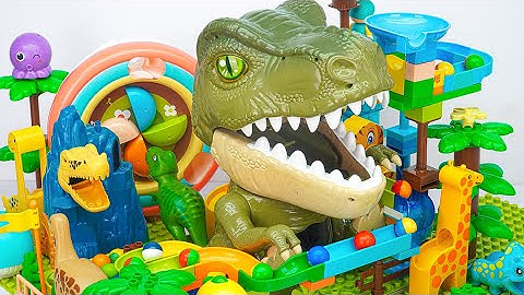 Satisfying Building Blocks Marble Run Very popular! Block coasters filled with Dinosaur