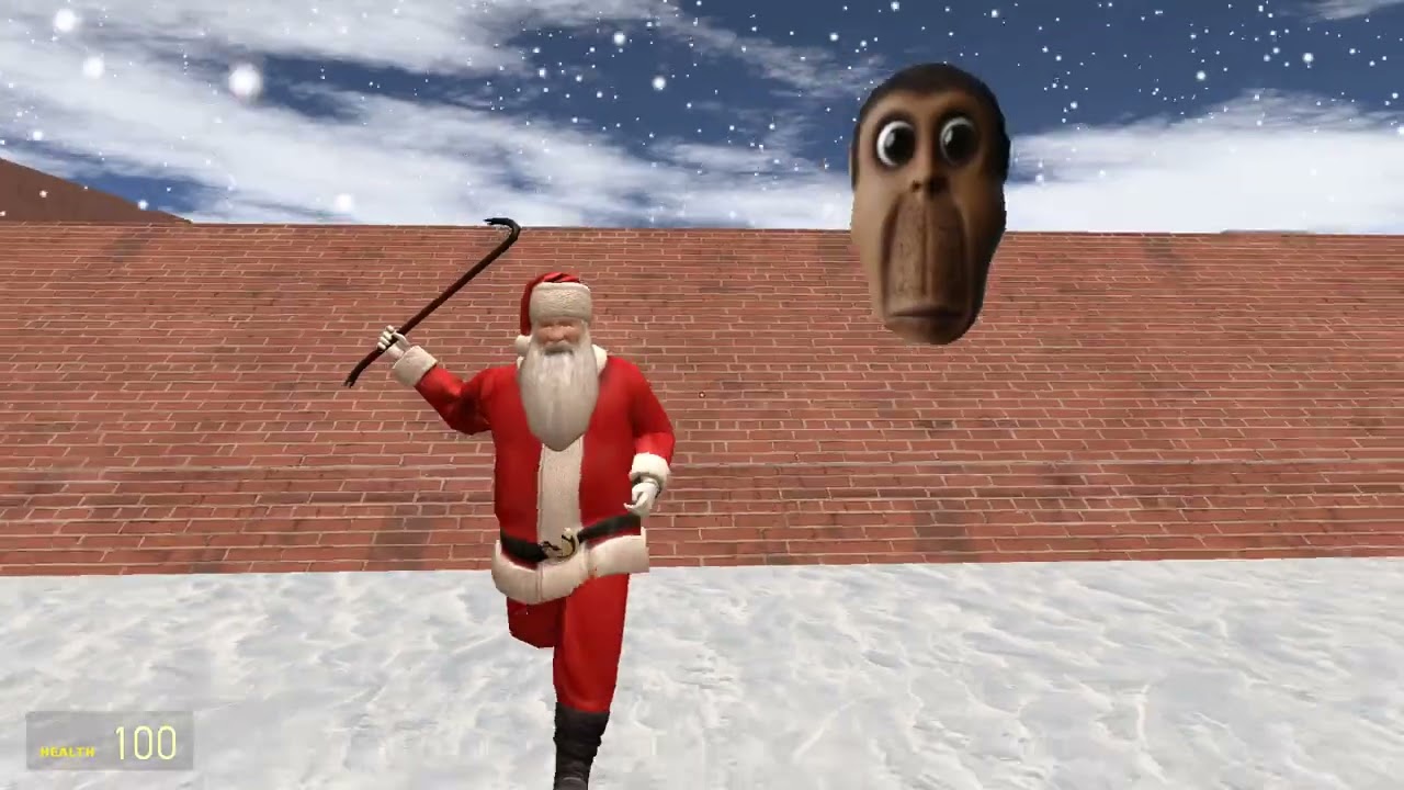 SANTA NEXTBOT CHASE in Snowy Maze