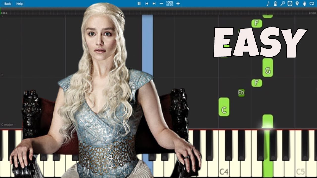 EASY Game Of Thrones Piano Tutorial Theme Song YouTube