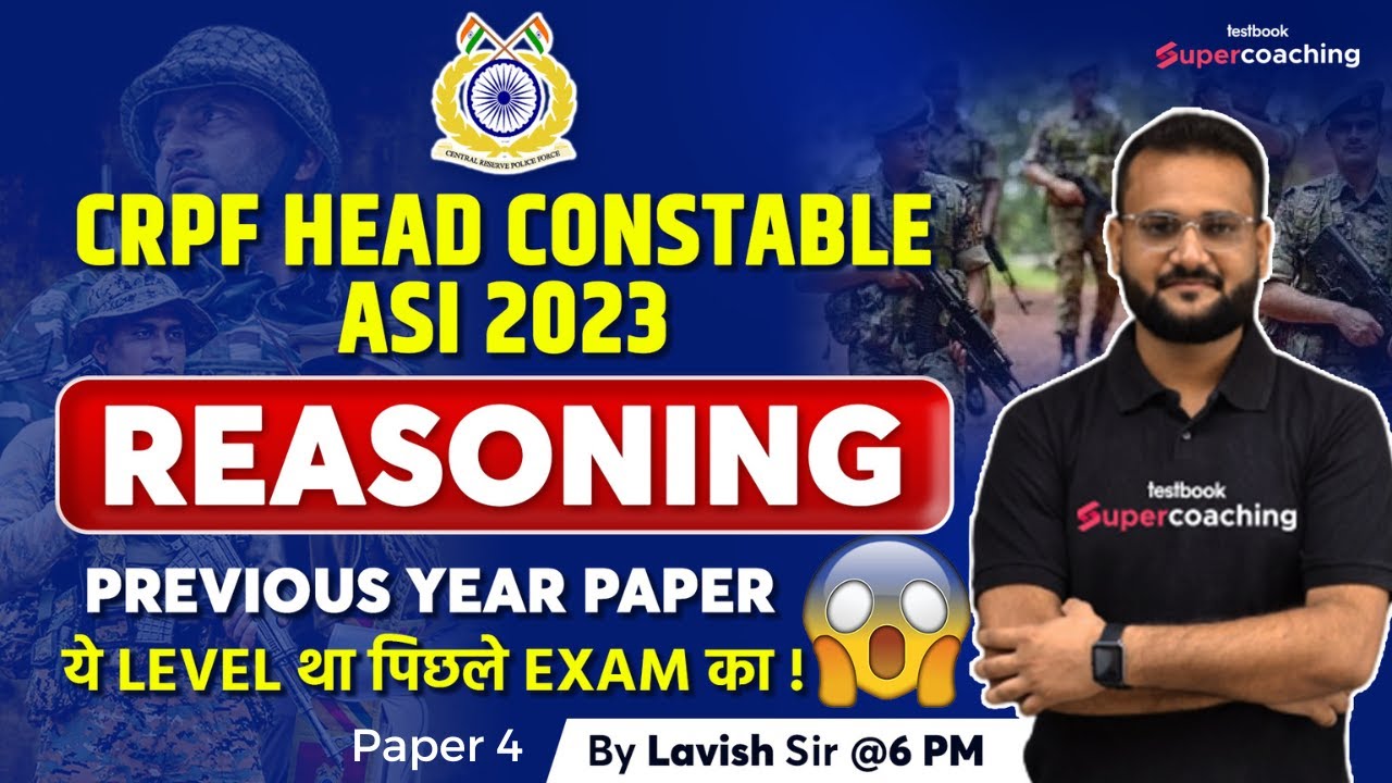 CRPF Head Constable Previous Question Paper | Reasoning | CRPF ASI Solved Paper | Part 4 |Lavish Sir
