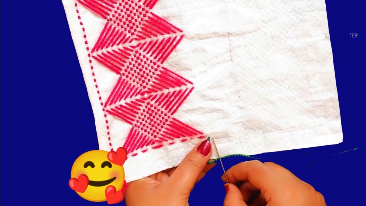 प्लास्टिक के बोरी पर बेना /डोरमेट की जबरदस्त डिजाइन🥰🥰