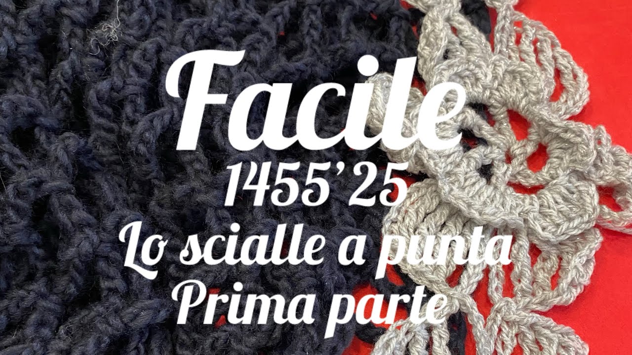 Lo scialle a V rete e fiori