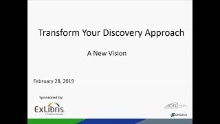 Transform Your Discovery Approach - A New Vision