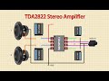 Tda2822 stereo amplifier  make a simple power amplifier using tda2822