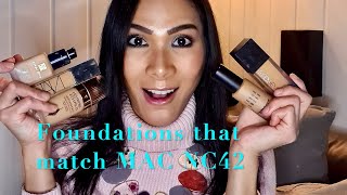 My top 5 foundations that match MAC NC42