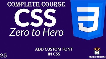 @Font Face Rule in CSS in Urdu/Hindi