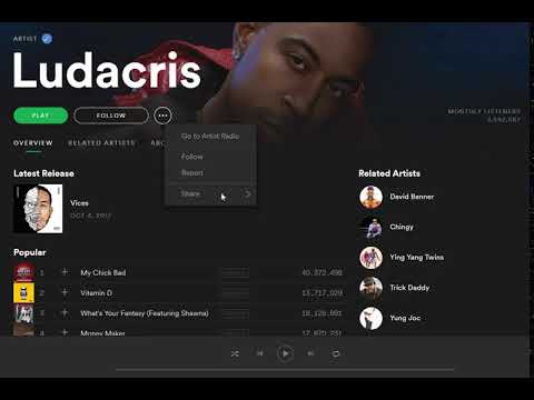 How to find your Spotify artist page URI