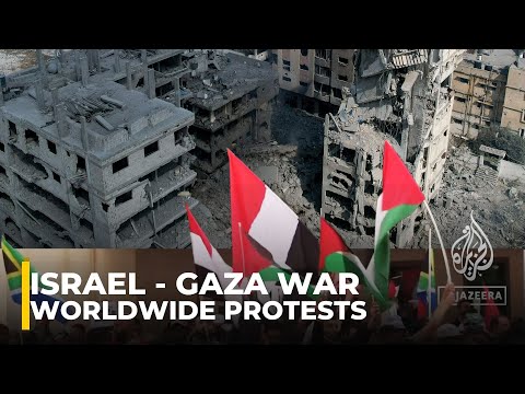 Israel gaza war : protests solidarity with palestine