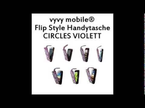 Update vyvy mobile® Flip Style Handytasche CIRCLES VIOLETT