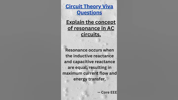 Resonance in AC Circuits: Maximizing Energy Transfer #engineering #electronic #circuittheory