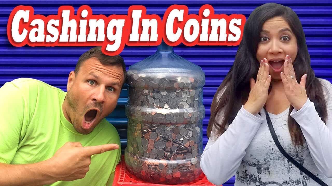 Cashing In A Water Jug Of Coins | How Much Did We Get? / I Bought An Abandoned Storage Unit