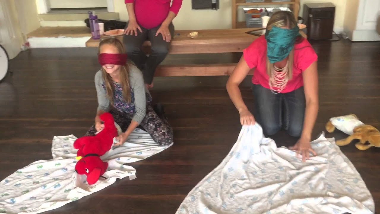 Diaper and Swaddle baby shower races YouTube