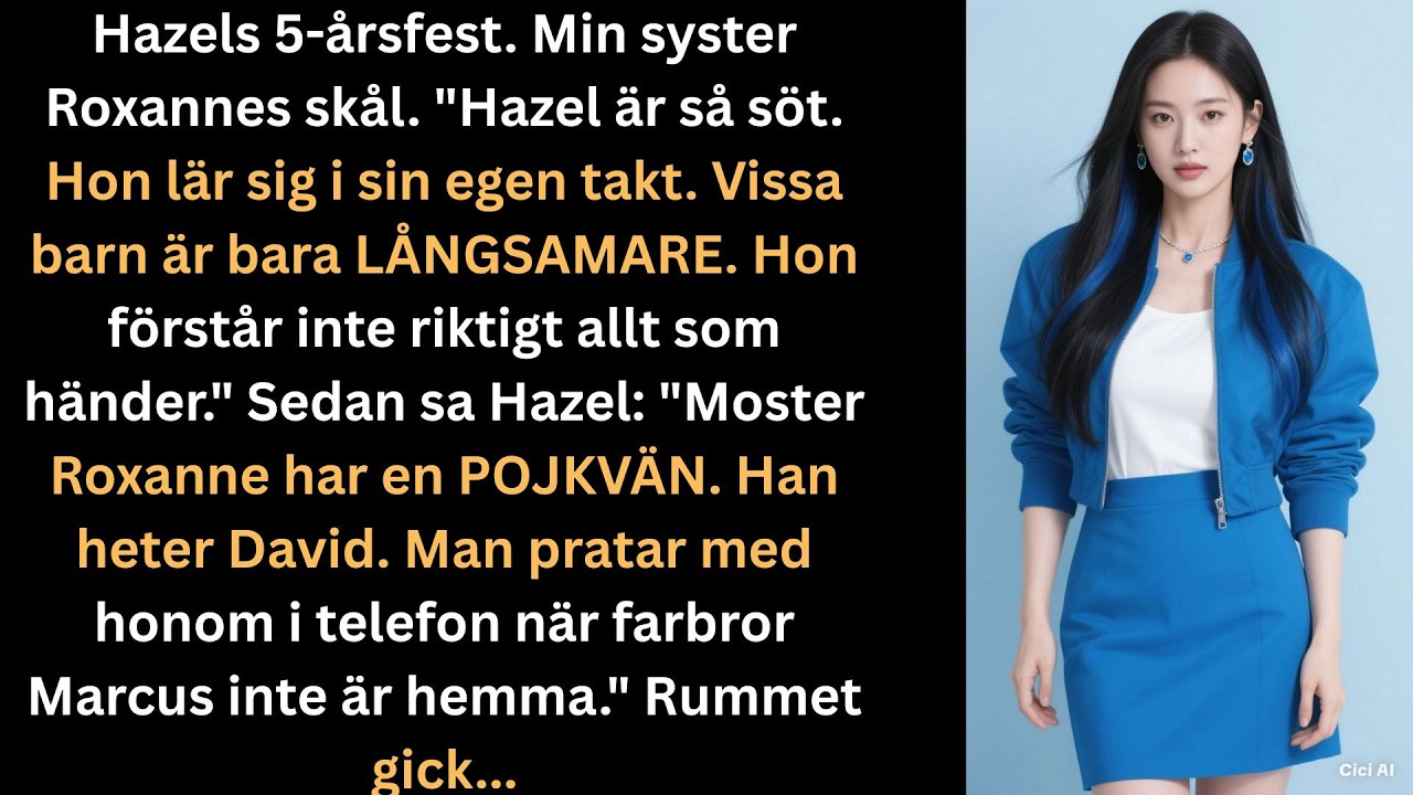 Hon hade precis fyllt fem. Hassel satt vid bordsändan med sin födelsedagskrona av rosa papper och glitter, en skapelse hon hade gjort på förskolan. Hon var tyst. Hon var alltid tyst, den sortens...