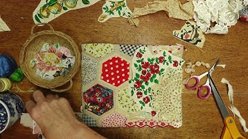 Part 2 Slow Stitched Hexie Pouch