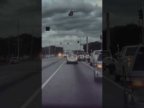 HELICOPTER LANDS ON