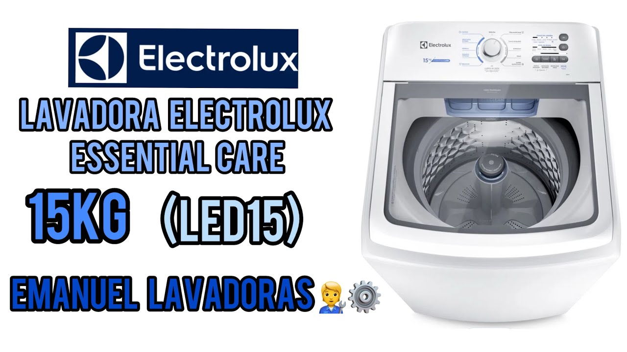 Lavadora Electrolux essential care 15kg (LED15) desmontagem para Higienização