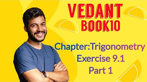 class 10 optional math trigonometry exercise| class 10 vedant optional math trigonometry exercise9.1