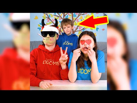 Mystery Box Emoji Challenge Part 2 🤢🤕👹 #FamilyBooms #shorts