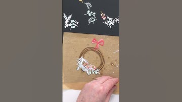 Tim Holtz Festive Wreath Christmas Card #sizzix #christmascard  #christmasdiy #timholtz