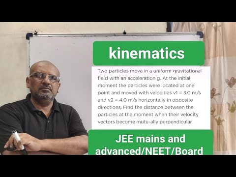 Two particles move in a uniform gravitational field with an acceleration g. At the initial moment