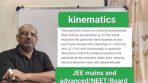 Two particles move in a uniform gravitational field with an acceleration g. At the initial moment