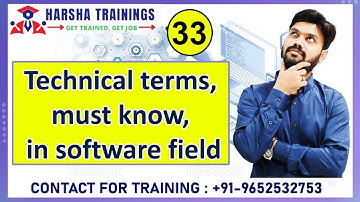 33 technical terms | must know | to crack experience interviews | Project Terminology | Part 01