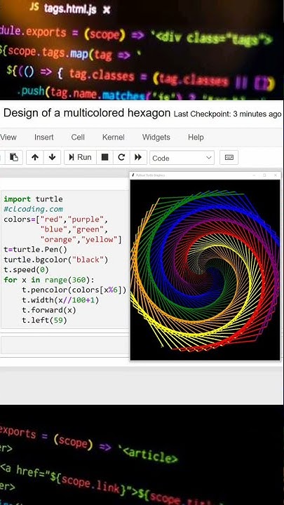 Amazing Hexagon Design in Python - YouTube