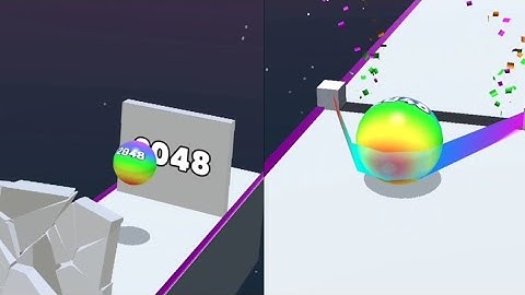 SUPER BALL RUN 2048 🥎🏐🥎🥎😱😱Gameplay Walktrough Android iOS