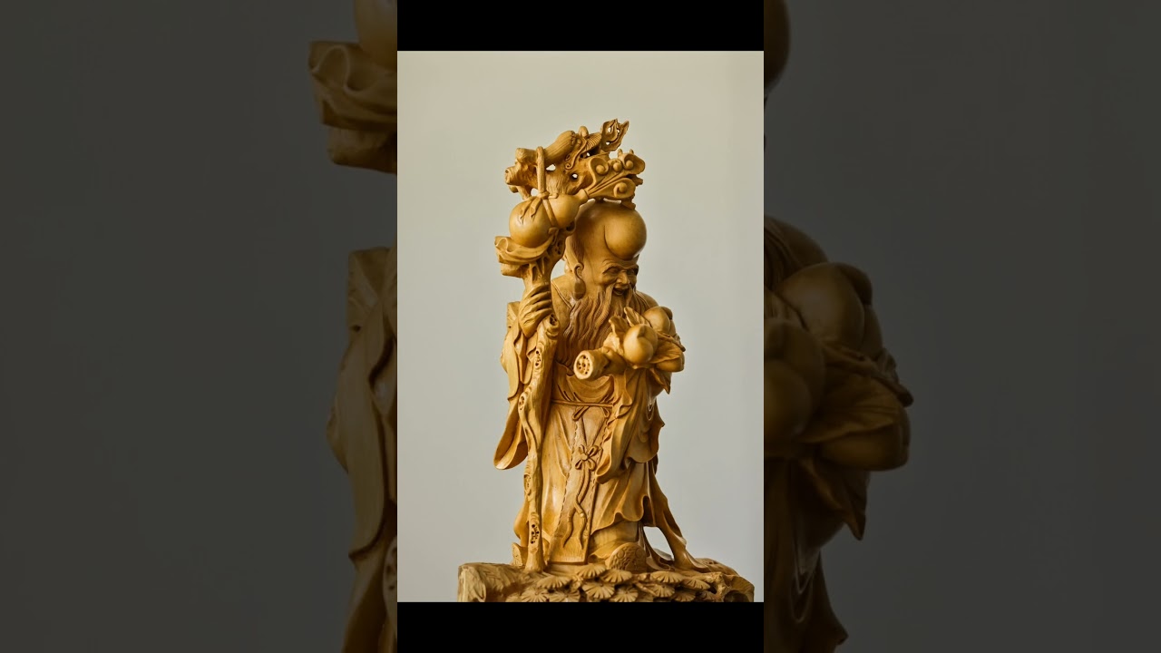 館蔵珍品 黄楊木製 細密彫 仕女 置物 賞物』稀少珍蔵品 古賞物 貴重