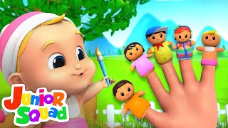 The Finger Family Song | Baby Finger | Mommy Finger | Nursery Rhymes and Kids Song with Junior Squad