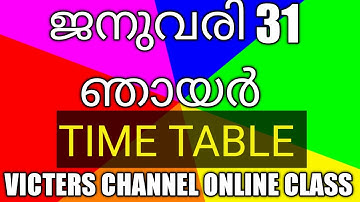 KITE VICTERS Channel class timetable/January31 sunday time table/time table today/victers channel