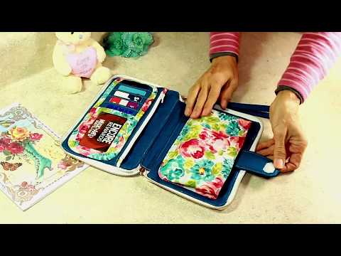 DIY How to Make a Zip Around Smartphone Wallet w/ Clear ID Card Holder怎样缝制三边拉链带透明ID卡信用卡袋的手机提包