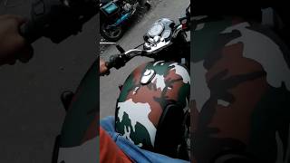 Wrapped Royal Enfield Clic. Re Wrapping In Army Green Camouflage. Bike Wrap. Royal Enfield Wrap.