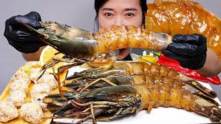 입안 가득 먹어서 좋은~ 킹 타이거 새우장 리얼사운드 먹방 ASMR Soy Sauce Marinated Giant Tiger Shrimp EATING SOUNDS